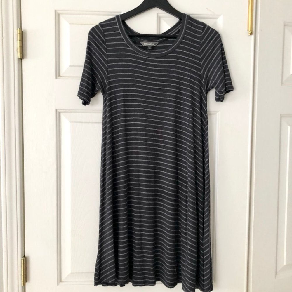 Dark Gray & White Stripped Dress